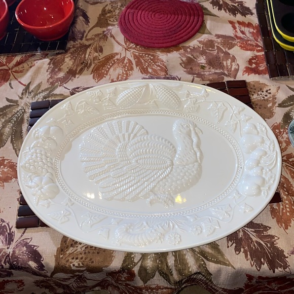 Other - Harvest vintage ceramic stoneware platter by Cresco turkey serving tray